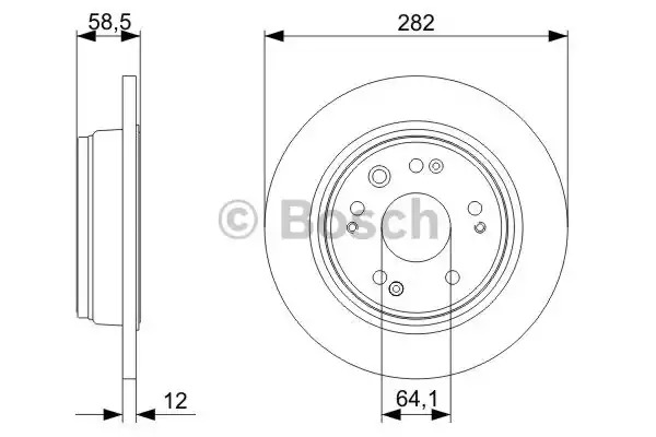 Тормозной диск BOSCH 0 986 479 361 (BD1203)