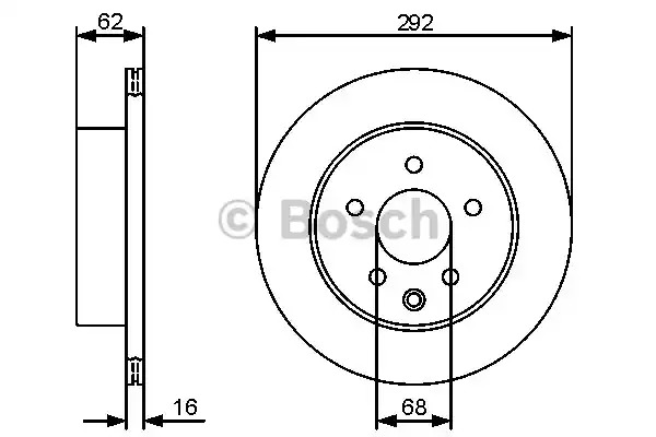 Тормозной диск BOSCH 0 986 479 453 (BD1269)