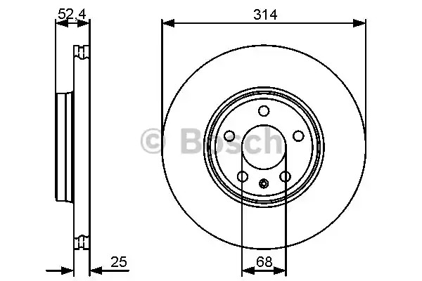 Тормозной диск BOSCH 0 986 479 467 (BD1326)