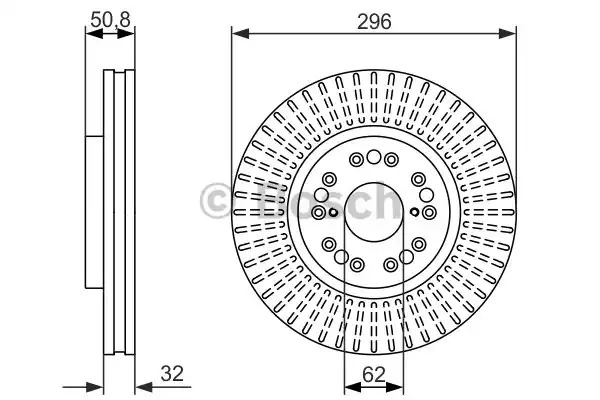 Тормозной диск BOSCH 0 986 479 485 (BD1343)