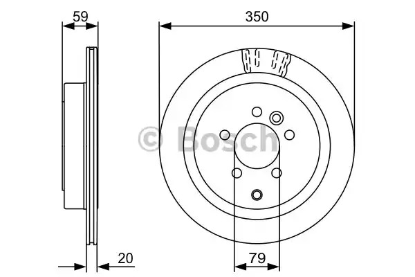 Тормозной диск BOSCH 0 986 479 492 (BD1350)