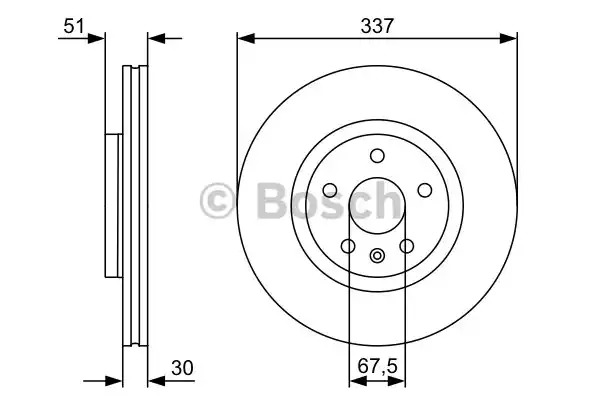 Тормозной диск BOSCH 0 986 479 545 (BD1390)