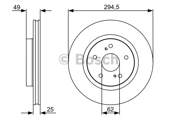 Тормозной диск BOSCH 0 986 479 559 (BD1402, E1 90 R - 02C0074/0327)