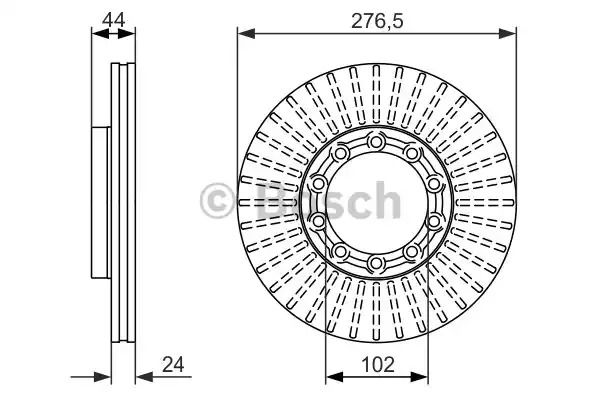 Тормозной диск BOSCH 0 986 479 609 (BD1452)