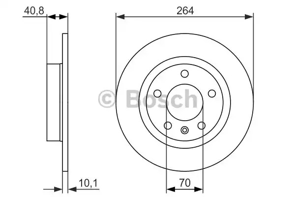 Тормозной диск BOSCH 0 986 479 715 (BD1547, E1 90 R -02C0371/0120)