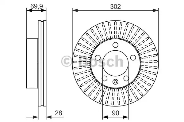 Тормозной диск BOSCH 0 986 479 716 (BD1548)