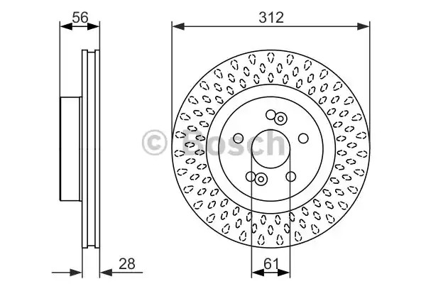 Тормозной диск BOSCH 0 986 479 723 (BD1555)