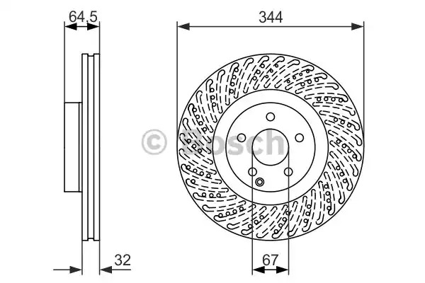 Тормозной диск BOSCH 0 986 479 764 (BD1594)