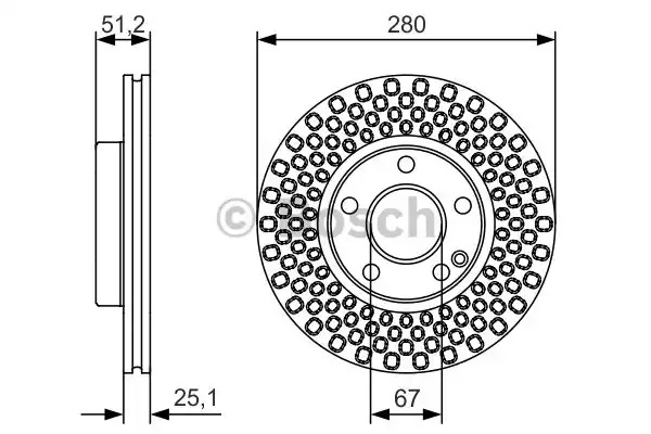 Тормозной диск BOSCH 0 986 479 A00 (BD1687)