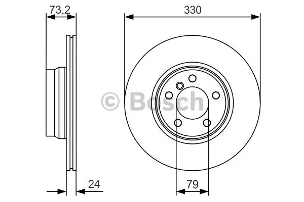 Тормозной диск BOSCH 0 986 479 A06 (BD1693, E1 90 R -02C0348/0252)