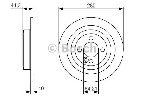 Тормозной диск BOSCH 0 986 479 A08 (BD1695, E1 90 R -02C0371/0042)