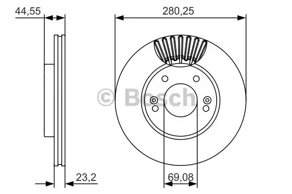 Тормозной диск BOSCH 0 986 479 A12 (BD1699)