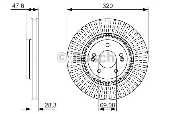 Тормозной диск BOSCH 0 986 479 A21 (BD1708)