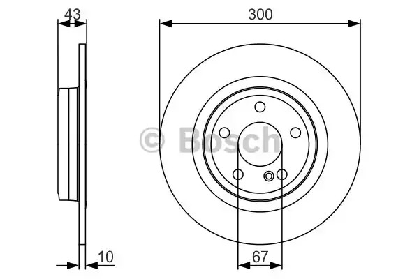 Тормозной диск BOSCH 0 986 479 A38 (BD1725, E1 90 R - 02C0100/0501)