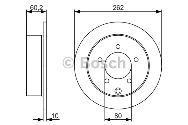 Тормозной диск BOSCH 0 986 479 A41 (BD1728, E1 90 R -02C0372/0148)