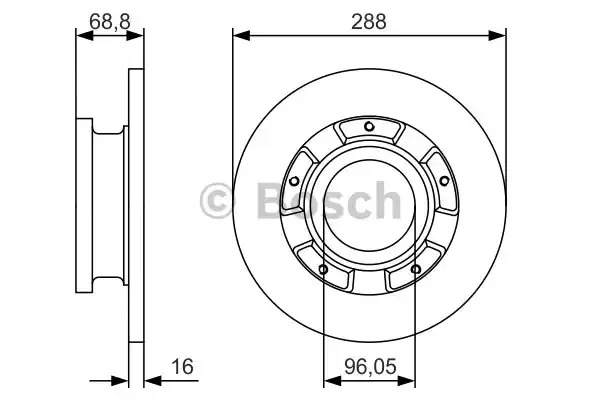 Тормозной диск BOSCH 0 986 479 A50 (BD 2122)