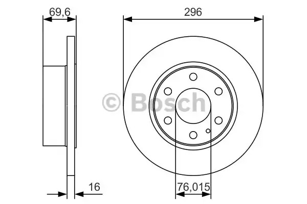 Тормозной диск BOSCH 0 986 479 A51 (BD 2123)