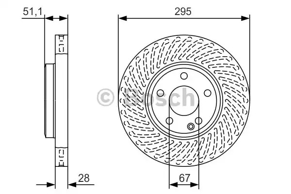 Тормозной диск BOSCH 0 986 479 A58 (BD 2129)