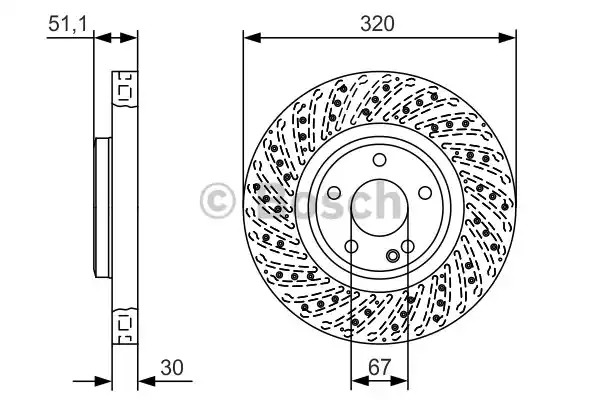 Тормозной диск BOSCH 0 986 479 A60 (BD 2131)