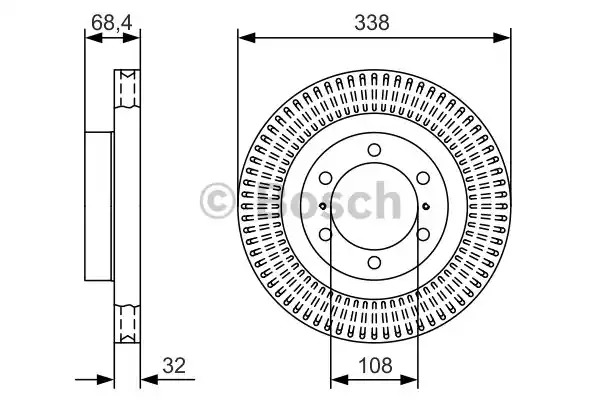 Тормозной диск BOSCH 0 986 479 A65 (BD 2136)