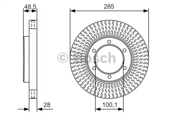 Тормозной диск BOSCH 0 986 479 A95 (BD 2155)