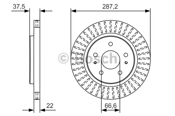 Тормозной диск BOSCH 0 986 479 A98 (BD 2158)