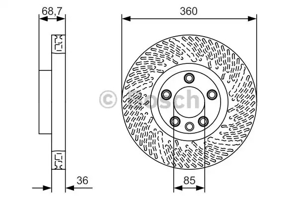 Тормозной диск BOSCH 0 986 479 B13 (BD 2014)