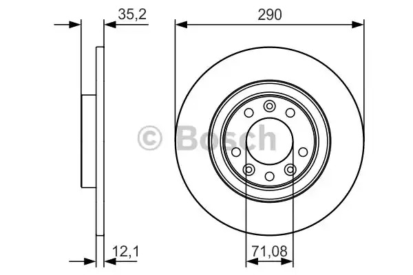 Тормозной диск BOSCH 0 986 479 C25 (BD 2164, E1 90 R -02C0371/0037)