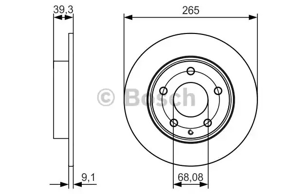 Тормозной диск BOSCH 0 986 479 C26 (BD 2165, E1 90 R -02C0371/0144)