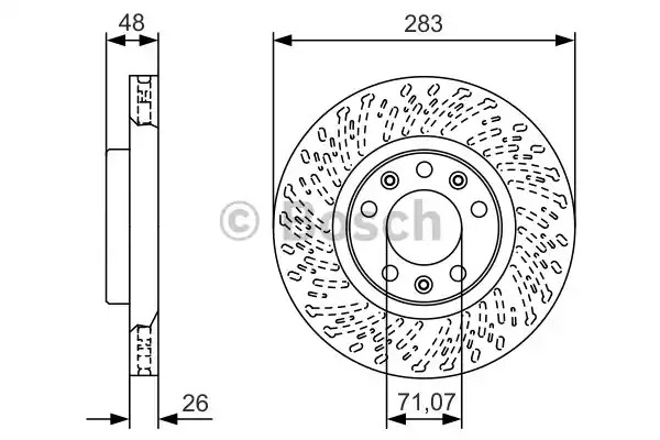 Тормозной диск BOSCH 0 986 479 C35 (BD 2174)