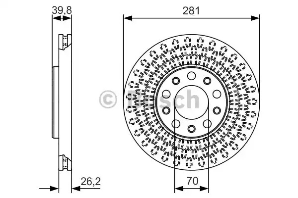 Тормозной диск BOSCH 0 986 479 C42 (BD 2181)