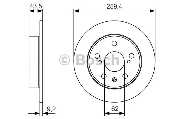 Тормозной диск BOSCH 0 986 479 C44 (BD 2183, E1 90 R -02C0371/0317)
