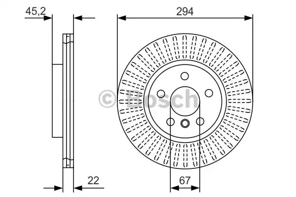 Тормозной диск BOSCH 0 986 479 C91 (BD2412)