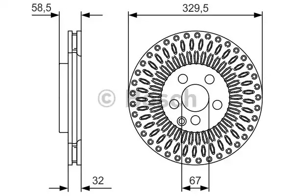 Тормозной диск BOSCH 0 986 479 D13 (BD2434)