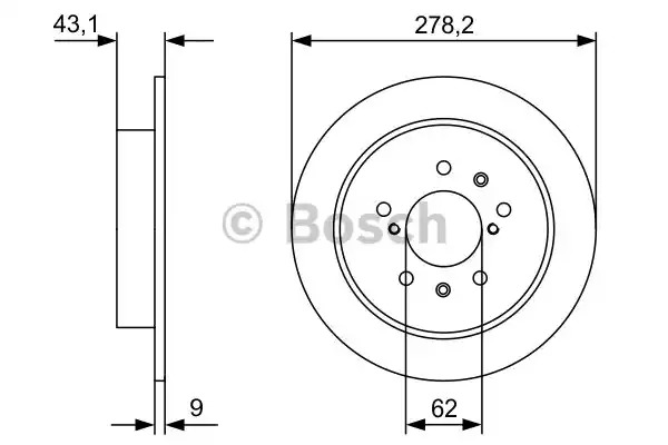 Тормозной диск BOSCH 0 986 479 D34 (BD2455, E1 90 R - 02C0355/0248)