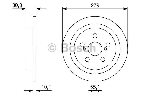 Тормозной диск BOSCH 0 986 479 D35 (BD2456, E1 90 R - 02C0355/0247)