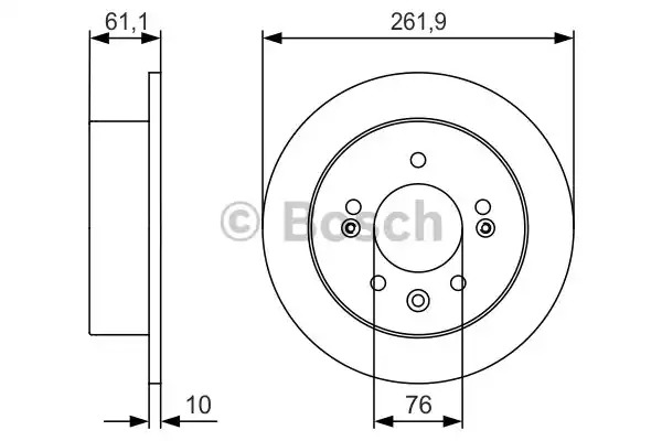Тормозной диск BOSCH 0 986 479 R09 (BD1744, E1 90R-02C0241/0756)