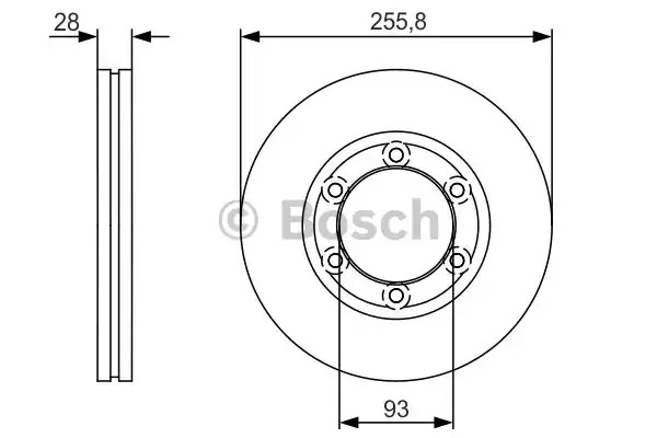 Тормозной диск BOSCH 0 986 479 R37 (BD1772, E1 90R-02C0349/0265)