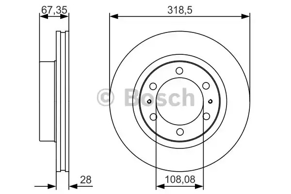 Тормозной диск BOSCH 0 986 479 R46 (BD1781, E1 90R-02C0349/0852)