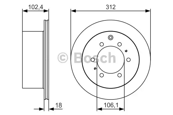 Тормозной диск BOSCH 0 986 479 R57 (BD1792)