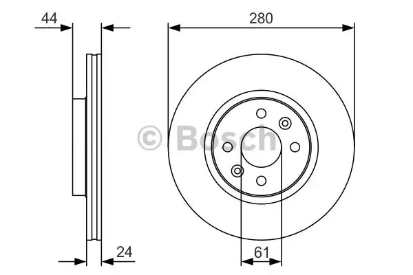 Тормозной диск BOSCH 0 986 479 R67 (BD1868, E1 90R-02C0349/0058)