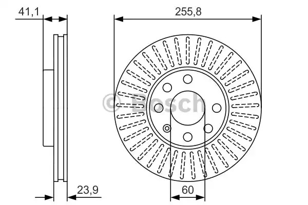 Тормозной диск BOSCH 0 986 479 R76 (BD1987, E1 90 R - 02C0074/0151)