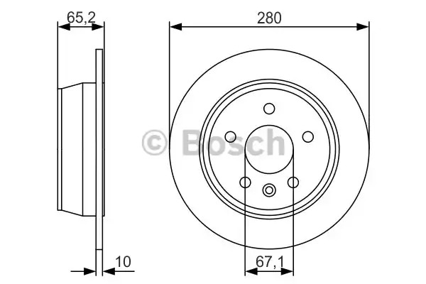 Тормозной диск BOSCH 0 986 479 S02 (BD1898, E1 90R-02C0357/0142)