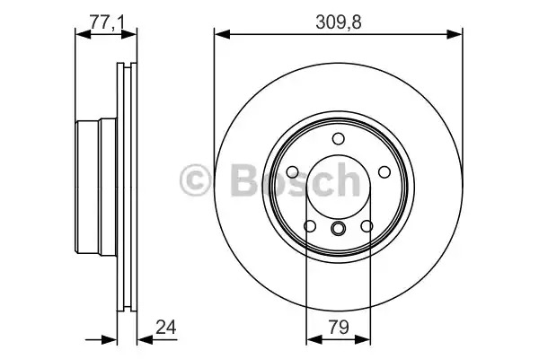 Тормозной диск BOSCH 0 986 479 S29 (BD1928, E1 90R-02C0349/0417)