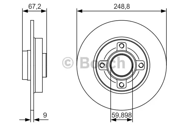 Тормозной диск BOSCH 0 986 479 S42 (BD1994)