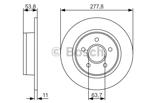 Тормозной диск BOSCH 0 986 479 S51 (BD1933, E1 90R-02C0355/0245)