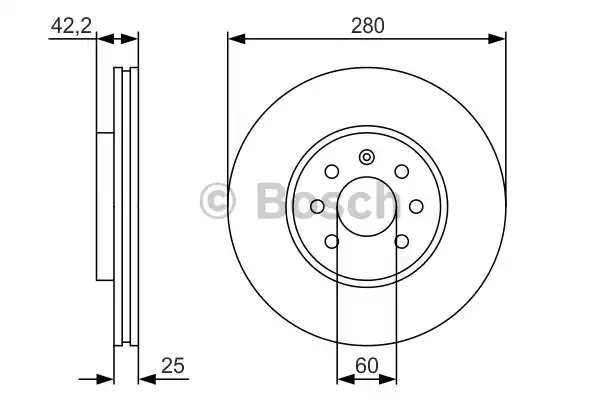 Тормозной диск BOSCH 0 986 479 S55 (BD1939, E1 90R-02C0349/0035)