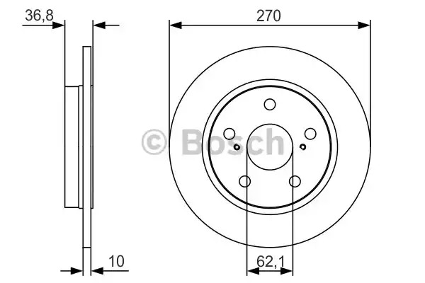 Тормозной диск BOSCH 0 986 479 S64 (BD1951, E1 90R-02C0355/0230)
