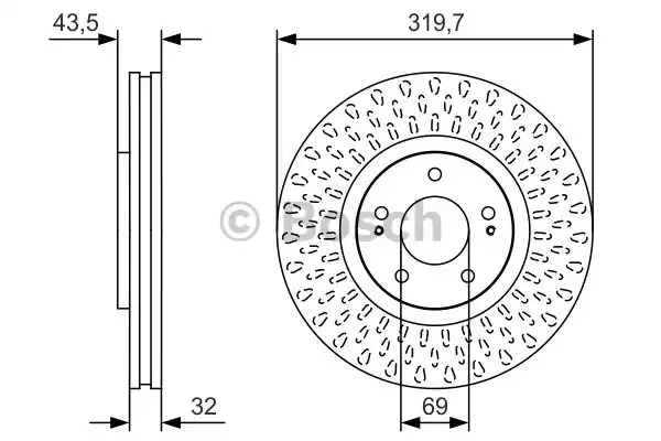 Тормозной диск BOSCH 0 986 479 T01 (BD1799)