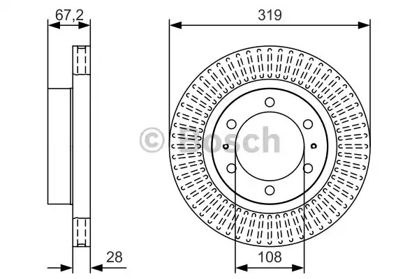 Тормозной диск BOSCH 0 986 479 T80 (BD2328)